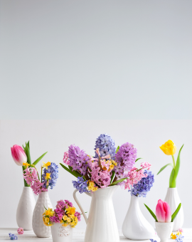 Hyacinths, Tulips, And Daffodils Bouquet
